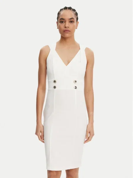 Rinascimento Rochie cocktail alb