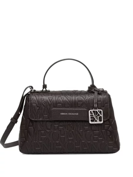 Geanta crossbody Armani Exchange cu autograf maro