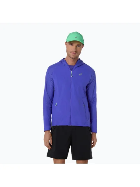 Tricou de alergare pentru bărbați ASICS Road All Over Print Singlet cobalt burst/illuminate green verde