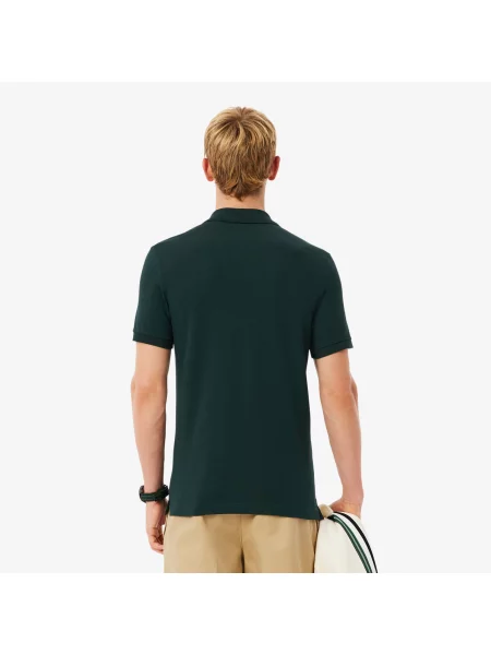 Lacoste Koszulka Polo Slim Fit Petit Piqué zielona