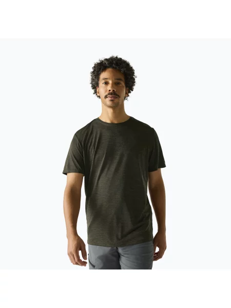 Мъжка тениска за трекинг REGATTA Fingal Edition dark khaki зелено