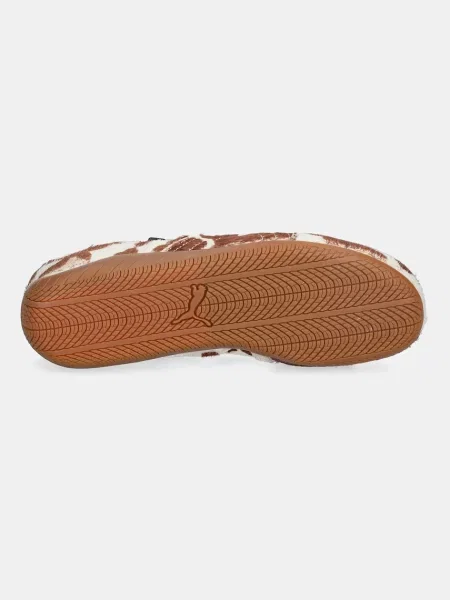 Кожаные балетки Puma бежевые