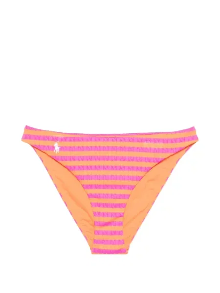 Bikini Polo Ralph Lauren cu dungi cu broderie albastru