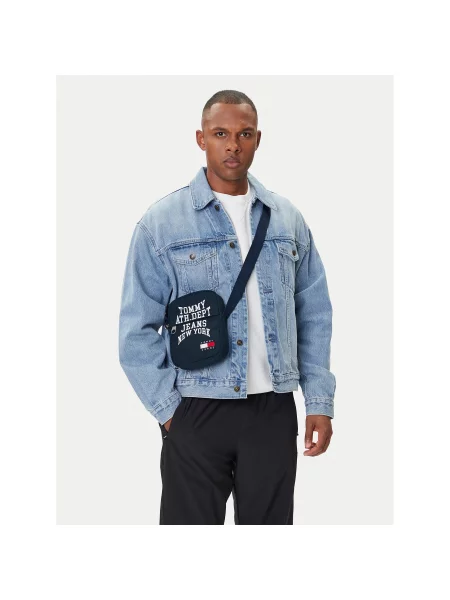 Tommy Jeans Torbica za okrog pasu Tjm Multi Graphic Reporter Mornarsko modra