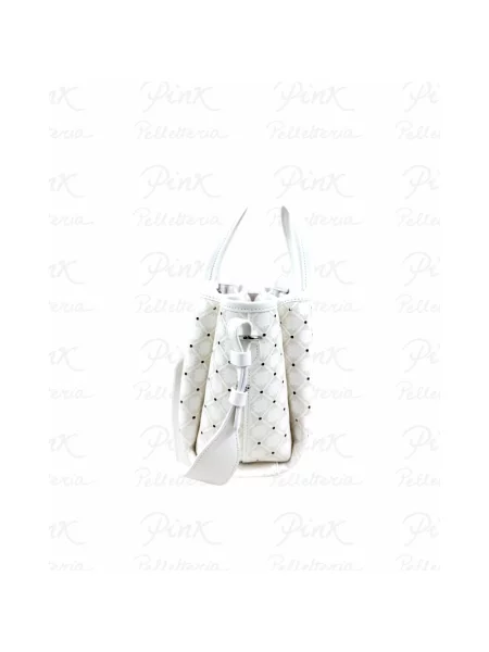 Shopperka Emporio Armani skórzana biała