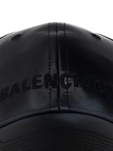 Șapcă Balenciaga din piele negru