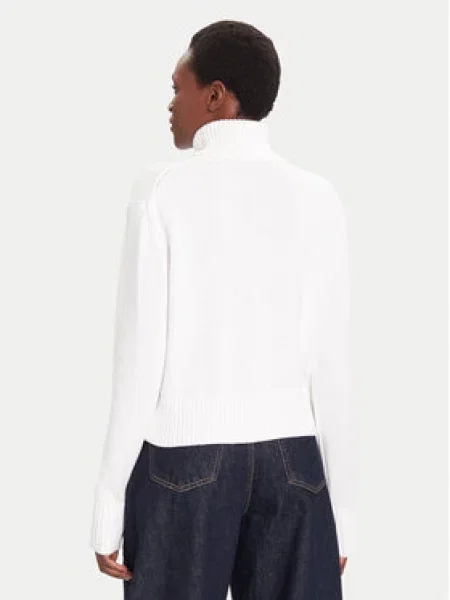 Calvin Klein Jeans Pulover Chenille crna bijela