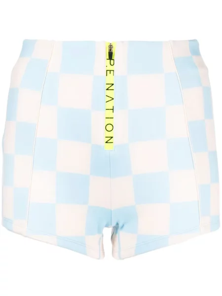 Krótkie szorty P.e Nation w kratkę niebieskie