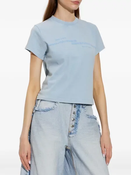 Tricou Alexander Wang cu imagine albastru