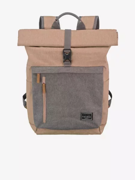 Travelite Basics Roll-up Backpack Pink ροζ