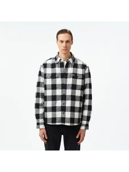 Lacoste Wielokolorowa Koszula czarna
