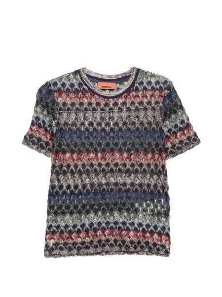 Tricou Missoni tricotate albastru