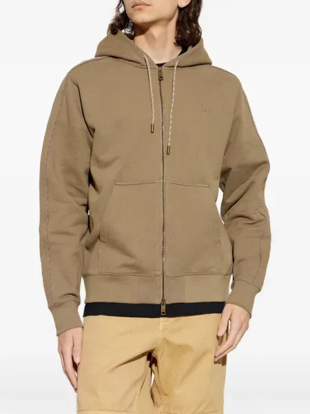 Hanorac cu glugă Burberry cu broderie maro