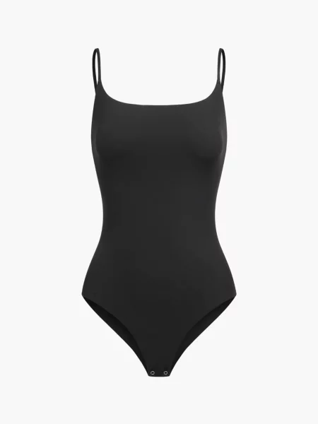 Cfab Alakformáló body Cami Bodysuit mit String' fekete