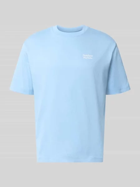 T-shirt z nadrukiem z napisem model BENJI' Mcneal niebieska