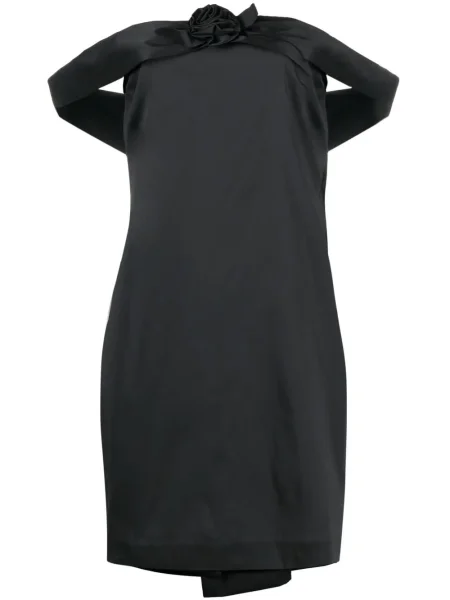 Rochie Bernadette cu model floral de costum negru