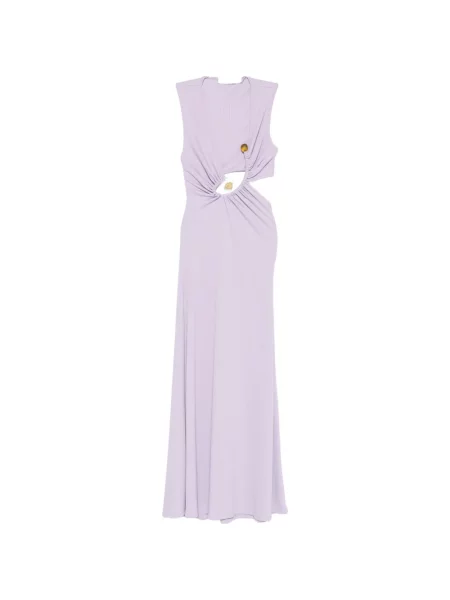 Rochie maxi Christopher Esber fără mâneci violet