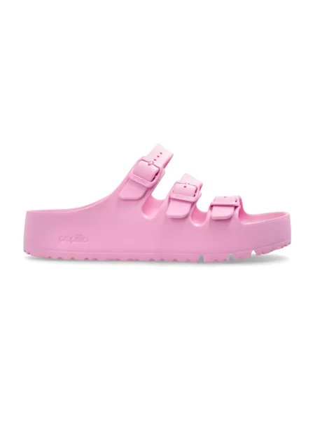 Klapki Birkenstock na platformie różowe
