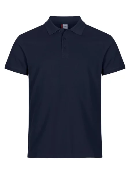 Clique Heavy Premium Polo z czesanego bawełny dark navy niebieska