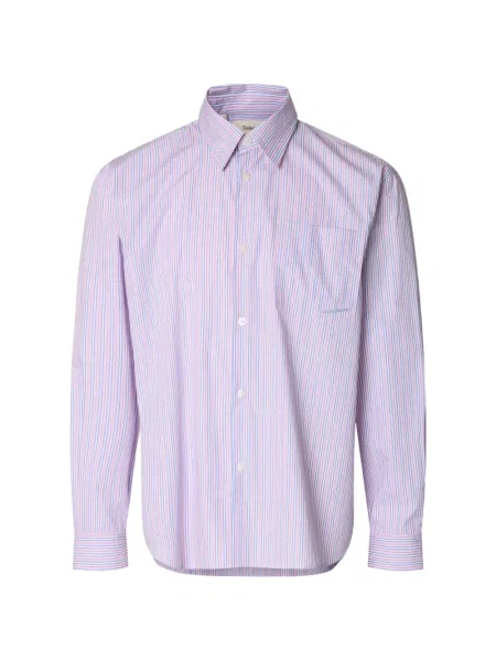 Cămașă Selected cu dungi roz