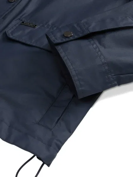 Geacă Woolrich cu glugă albastru