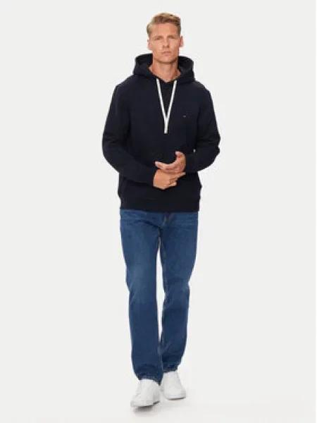 Tommy Hilfiger Mikina S Kapucí tmavě modrá