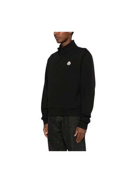 Bluza rozpinana Moncler z logo czarna