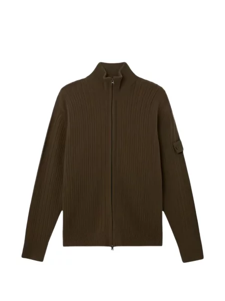 Pulover Stone Island de lână cu strasuri verde