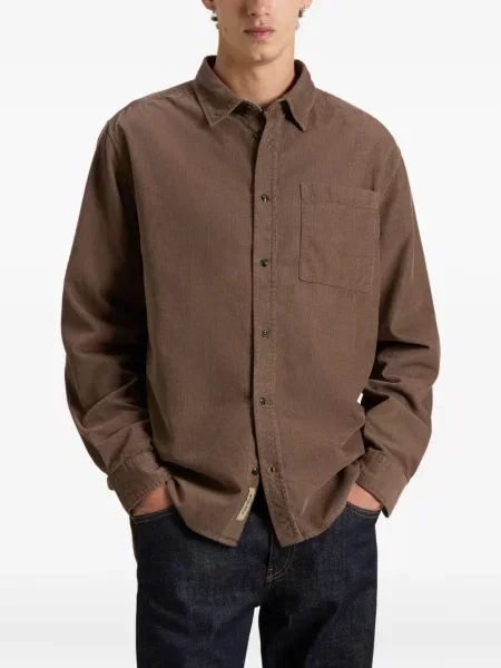 Cămașă Woolrich de catifea cord maro