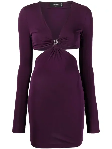 Rochie Dsquared2 cu decolteu în V violet
