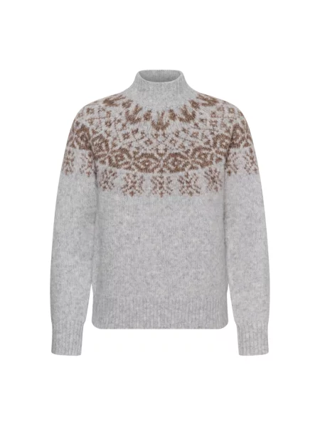 Sweter z golfem Kaffe do golfa szary