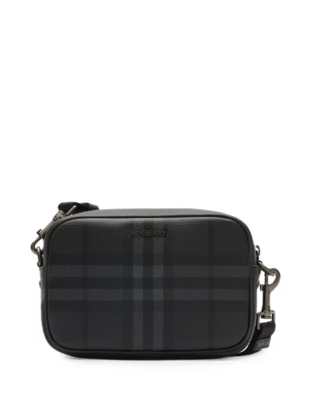Καρό τσάντα χιαστί Burberry μαύρο
