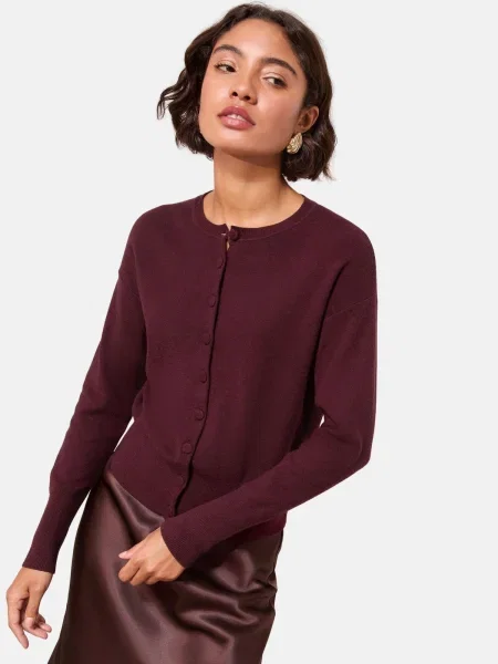 Friends Like These Geacă tricotată mov zmeură