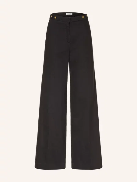 Sandro Jeansy Wide Leg schwarz czarne