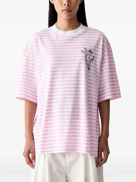 Tricou Iceberg cu broderie roz