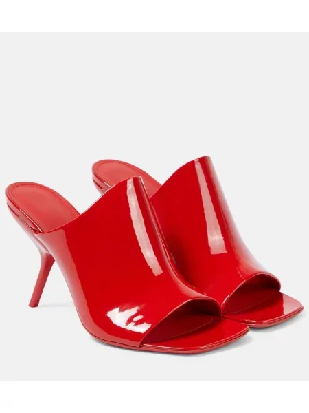 Papuci tip mules Ferragamo din piele de lac roșu