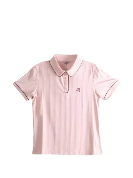 Golf tricou polo Malbon Golf tricotate roz