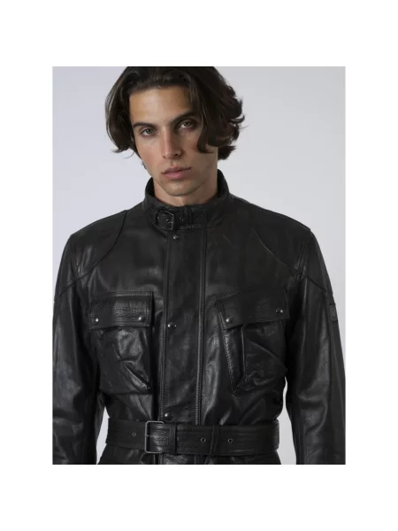 Kurtka skórzana Belstaff klasyczna czarna