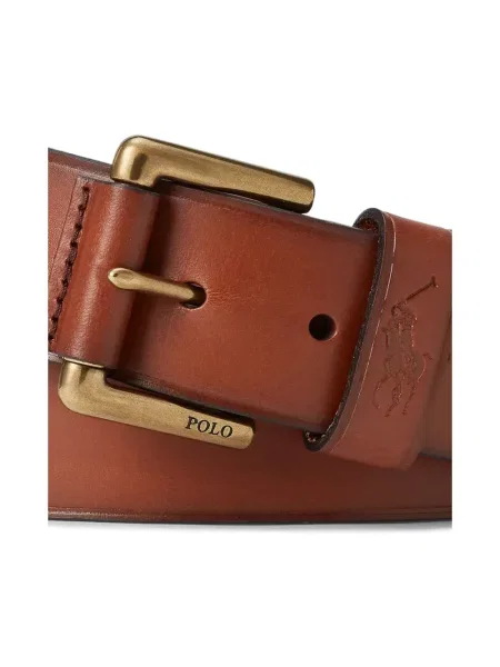 Polo Ralph Lauren Pasek skórzany brązowy