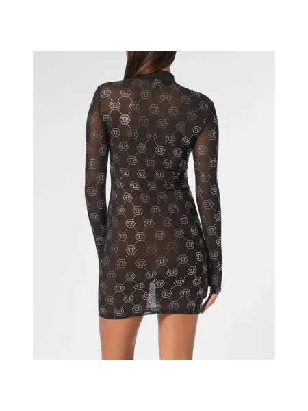 Sukienka midi Philipp Plein tiulowa czarna