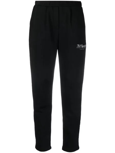 Pantaloni Karl Lagerfeld cu imagine alergare negru