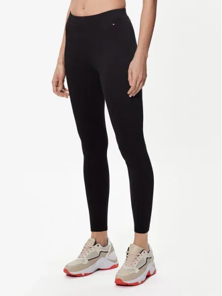 Tommy Hilfiger Legíny Heritage Čierna Slim Fit biela