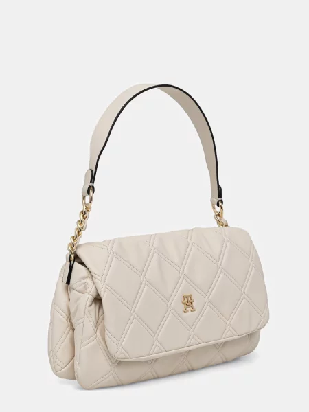 TOMMY HILFIGER Geantă de umăr crem bej