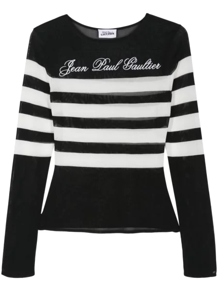Haftowany sweter Jean Paul Gaultier czarny