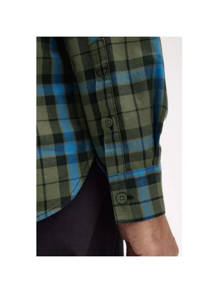 Kockovaná košeľa Fred Perry keper zelená