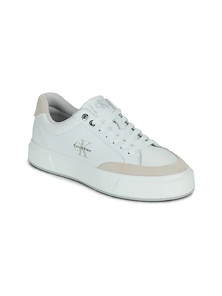 Calvin Klein Nizke superge ecru / siva / črna bela