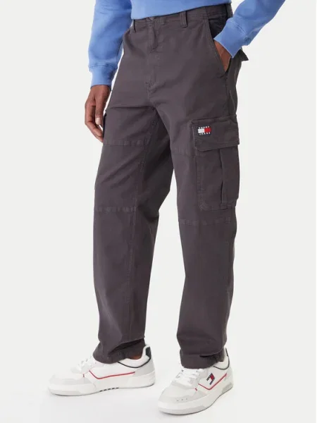 Tommy Jeans Szövet nadrág Sonny szürke