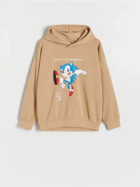 Reserved Bluza oversize Sonic beżowy