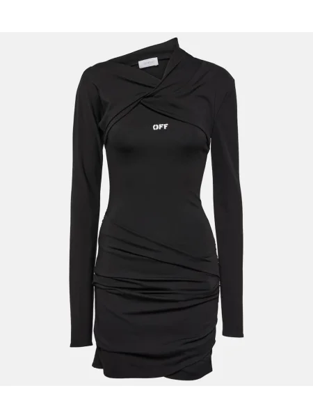 Rochie Off-white din jerseu alb