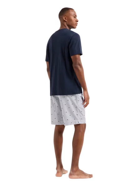 Emporio Armani Kratka pižama modra